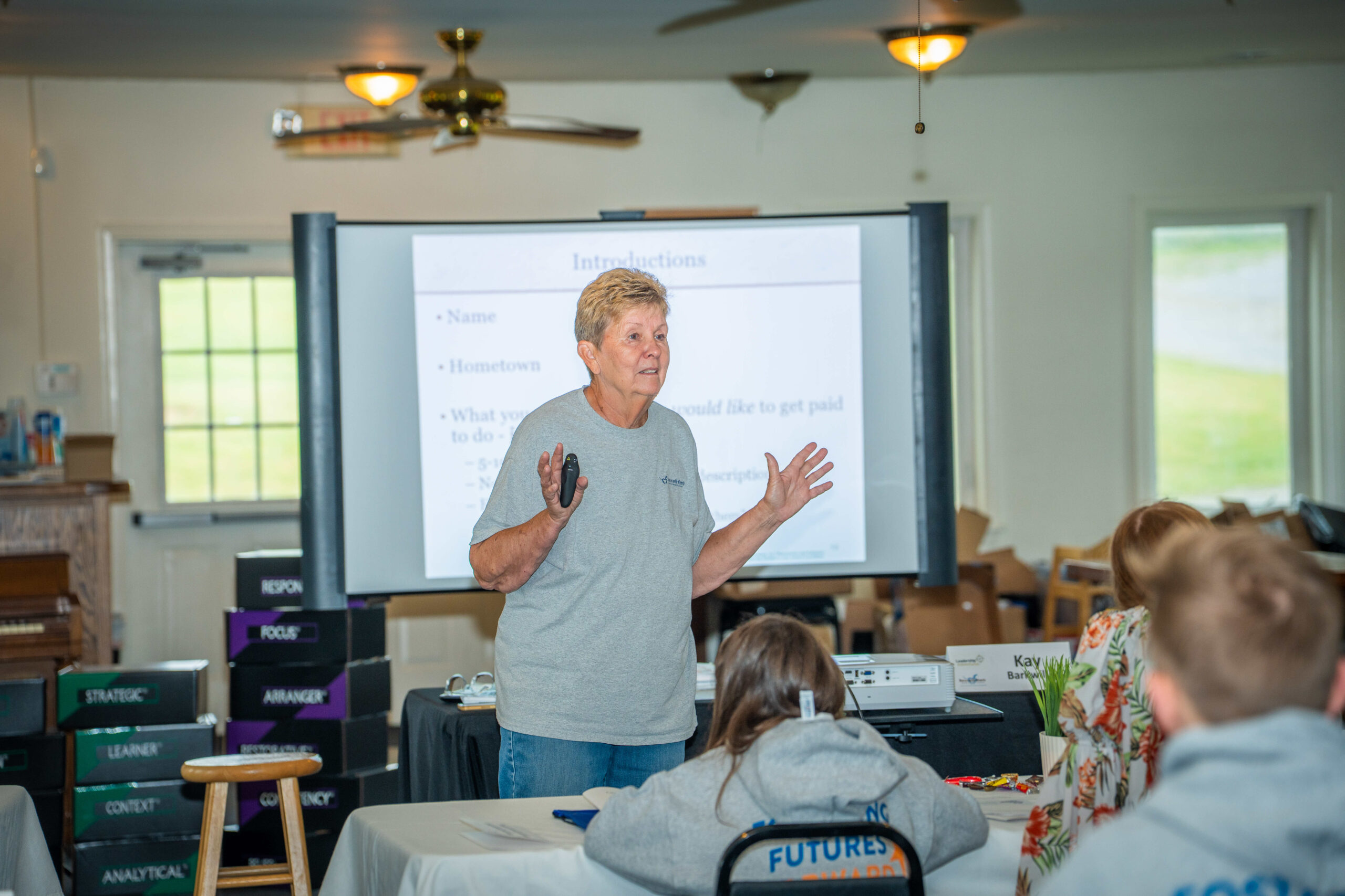 A CASA volunteer training session